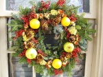 Wreath on door in Williamsburg