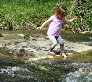 chloe in the creek