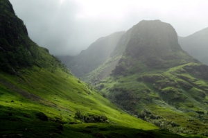 Scottish Highlands pass at Glencoe